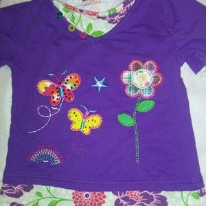 Vikita purple butterfly shirt